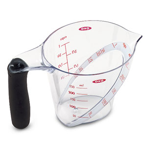 angled measuring cup glass