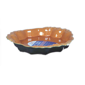 ceramic fluted pie pan