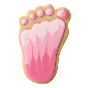 baby footprint cookies
