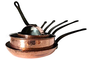 hammered copper cookware sets