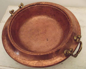 italian hammered copper cookware
