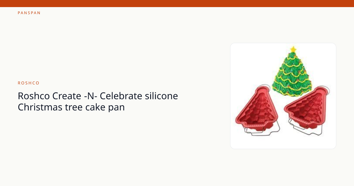 Roshco Create -N- Celebrate silicone Christmas tree cake pan — PanSpan